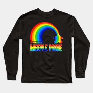 Meeple Pride Board Game Graphic - Tabletop Gaming Long Sleeve T-Shirt